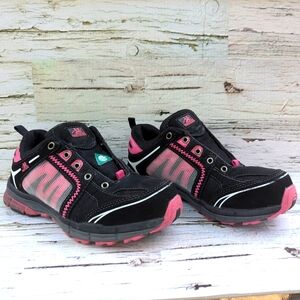 Moxie Trades Women's Robin Aluminum Toe Composite Plate Work Shoe Black/Pink 7.5